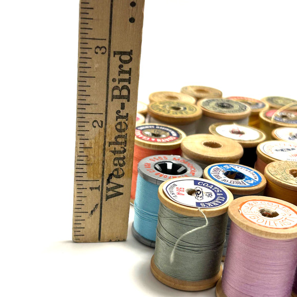 Vintage Thread On Wooden Spools Lot of 30 - Picture 11 of 11